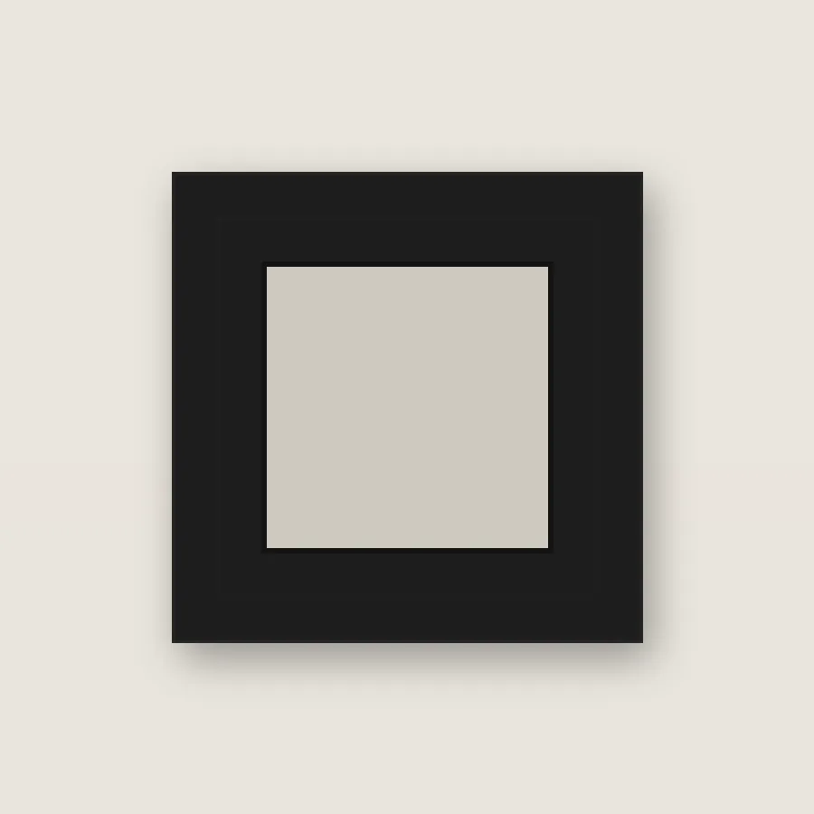 Matte Black Wood frame corner sample, item number 121