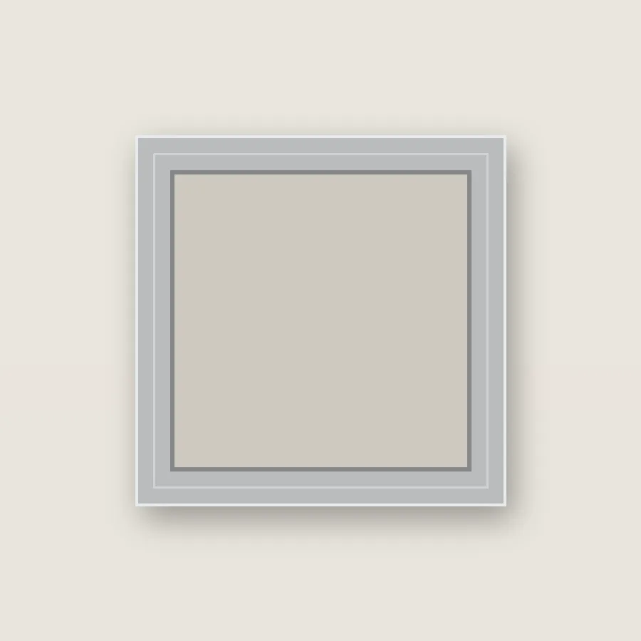 Brushed Silver frame corner sample, item number 201