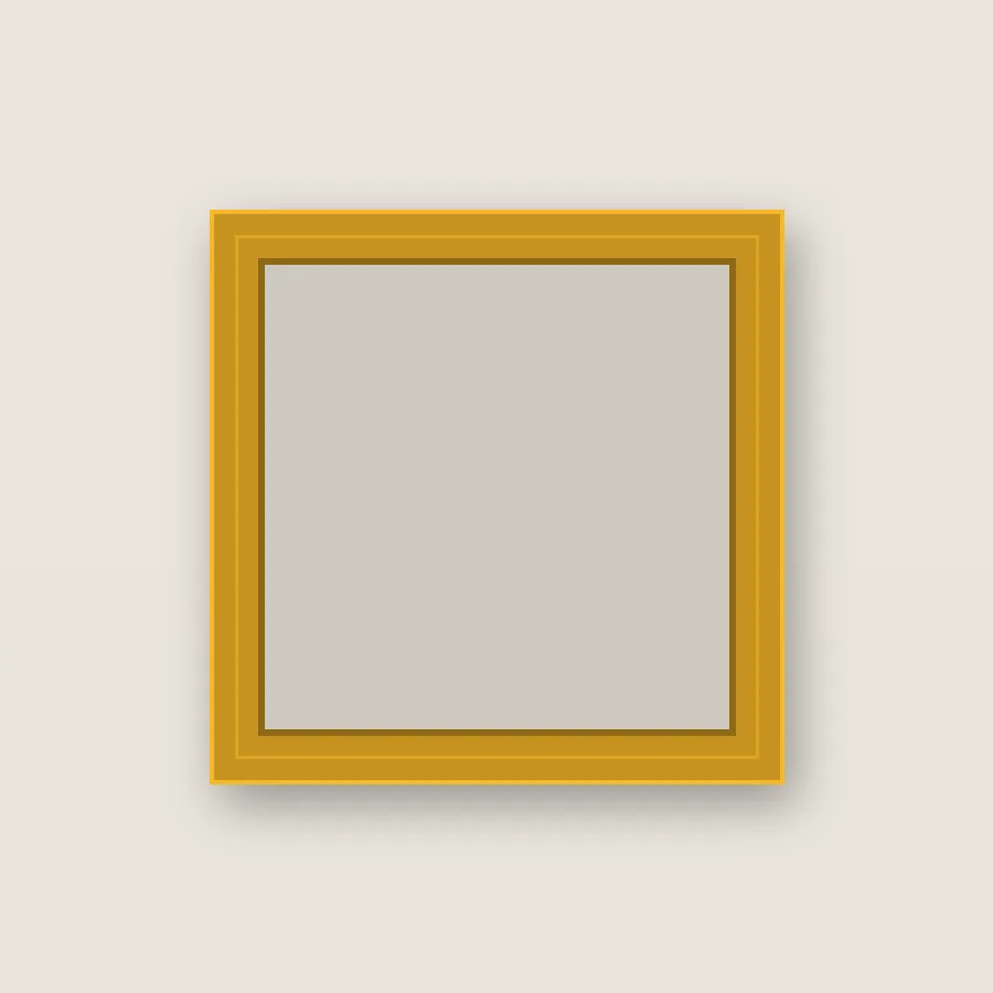 Polished Gold frame corner sample, item number 204