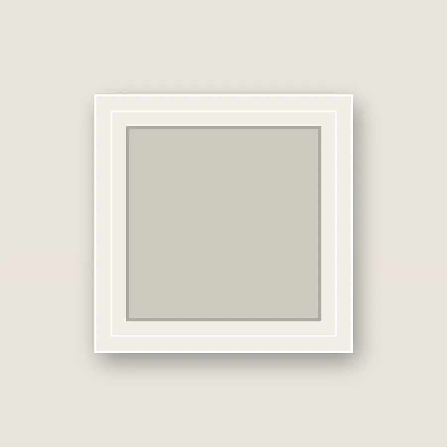 Gallery White frame corner sample, item number 404