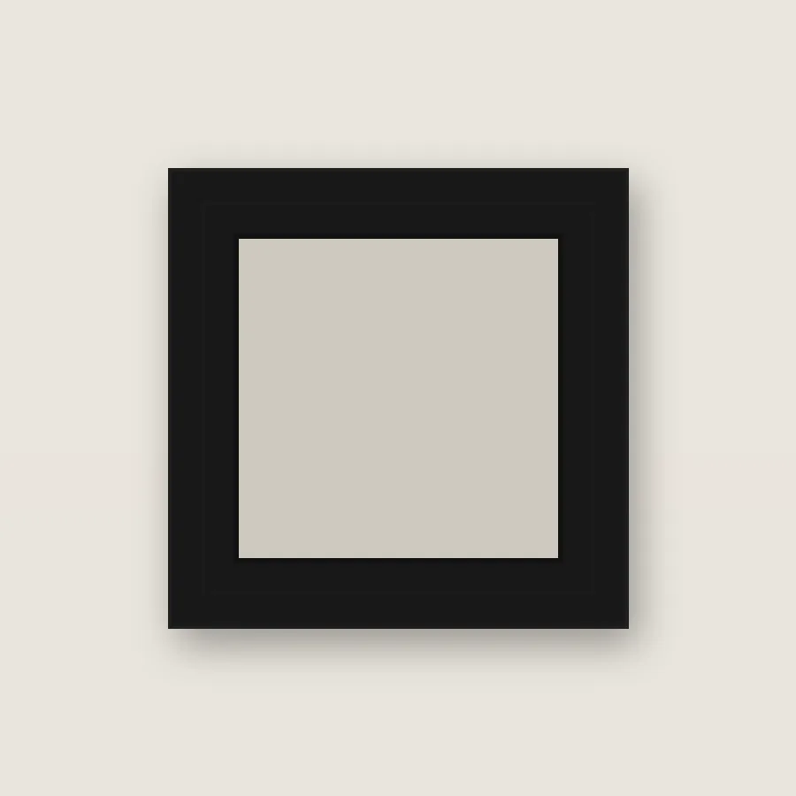 Black Floater frame corner sample, item number 501