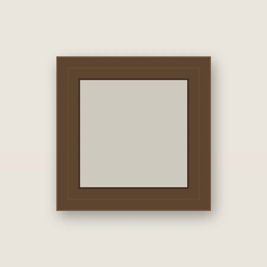 Walnut Floater frame corner sample, item number 504
