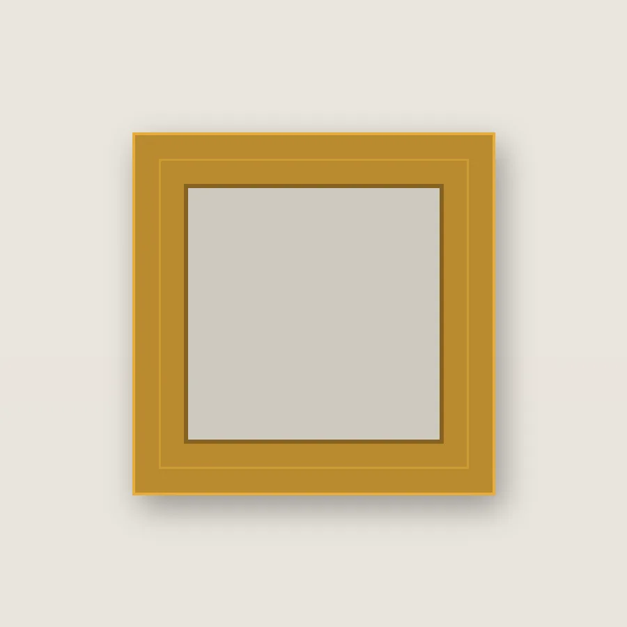 Gold Floater frame corner sample, item number 507